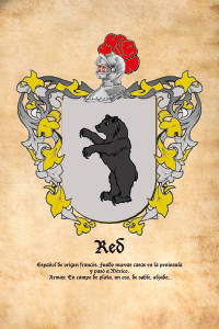 Escudo heráldico del apellido RED