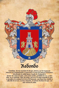 Escudo heráldico del apellido REDONDO