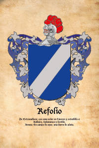 Escudo heráldico del apellido REFOLIO