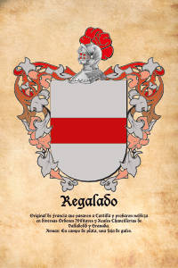 Escudo heráldico del apellido REGALADO