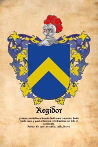 Escudo heráldico del apellido REGIDOR