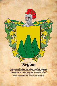 Escudo heráldico del apellido REGINO