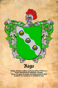 Escudo heráldico del apellido REGO