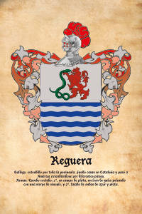 Escudo heráldico del apellido REGUERA