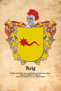 Escudo heráldico del apellido REIG