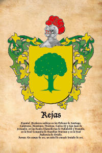 Escudo heráldico del apellido REJAS