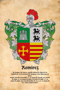Escudo heráldico del apellido REMIREZ