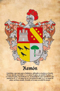 Escudo heráldico del apellido REMON
