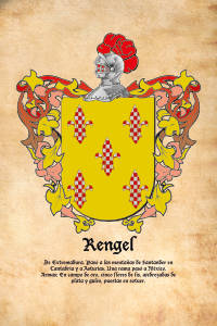Escudo heráldico del apellido RENGEL