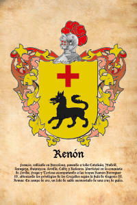 Escudo heráldico del apellido RENON