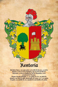 Escudo heráldico del apellido RENTERIA