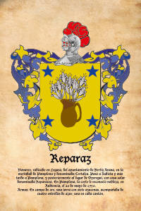 Escudo heráldico del apellido REPARAZ