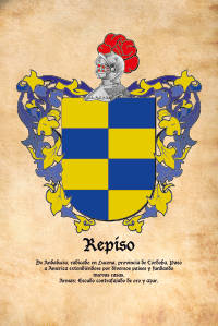 Escudo heráldico del apellido REPISO