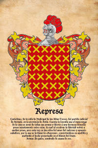 Escudo heráldico del apellido REPRESA