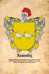 Escudo heráldico del apellido RESENDIZ