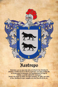 Escudo heráldico del apellido RESTREPO