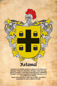 Escudo heráldico del apellido RETAMAL