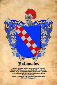 Escudo heráldico del apellido RETAMALES