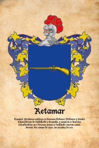 Escudo heráldico del apellido RETAMAR