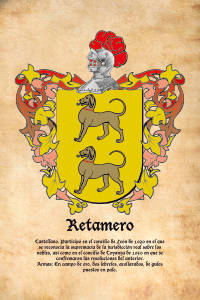 Escudo heráldico del apellido RETAMERO
