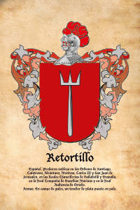 Escudo heráldico del apellido RETORTILLO