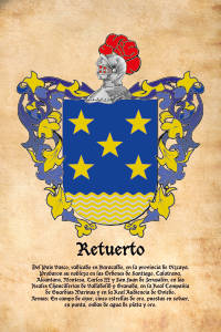 Escudo heráldico del apellido RETUERTO