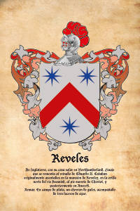 Escudo heráldico del apellido Reveles