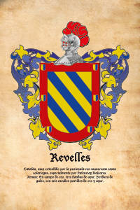 Escudo heráldico del apellido REVELLES