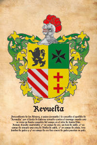 Escudo heráldico del apellido REVUELTA