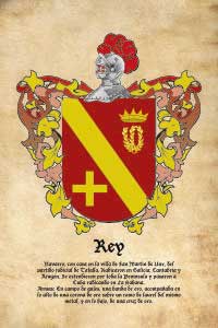 Escudo heráldico del apellido REY