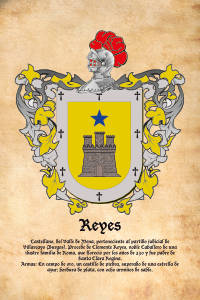 Escudo heráldico del apellido REYES