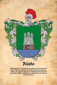Escudo heráldico del apellido RIAÑO