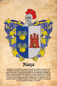 Escudo heráldico del apellido RIAZA