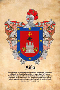 Escudo heráldico del apellido RIBA