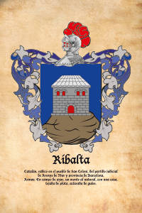 Escudo heráldico del apellido RIBALTA