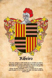 Escudo heráldico del apellido RIBEIRO