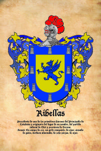 Escudo heráldico del apellido RIBELLAS