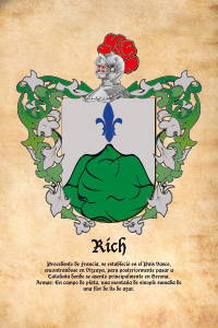 Escudo heráldico del apellido RICH