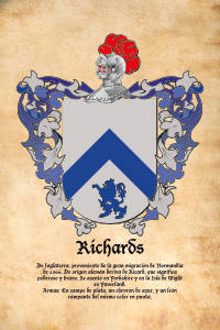 Escudo heráldico del apellido RICHARDS