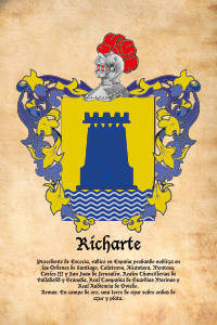 Escudo heráldico del apellido RICHARTE