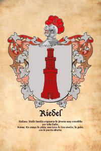 Escudo heráldico del apellido RIEDEL