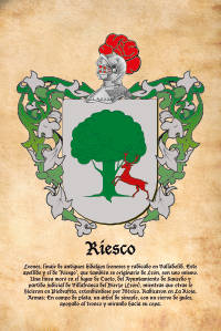 Escudo heráldico del apellido RIESCO