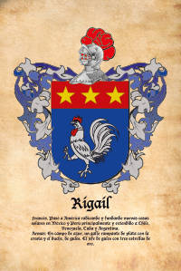 Escudo heráldico del apellido Rigail