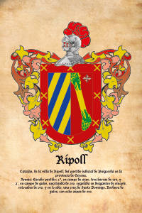 Escudo heráldico del apellido RIPOLL