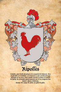 Escudo heráldico del apellido RIPOLLES