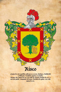 Escudo heráldico del apellido RISCO