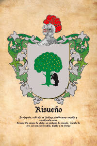 Escudo heráldico del apellido RISUEÑO