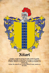 Escudo heráldico del apellido RITART