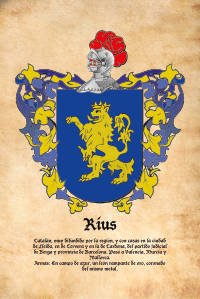 Escudo heráldico del apellido RIUS