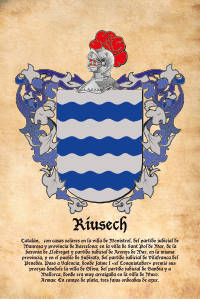Escudo heráldico del apellido RIUSECH